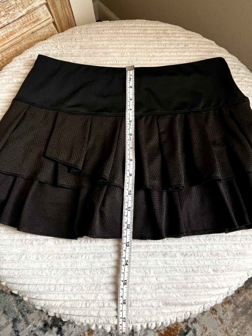 Lucky in Love Black Textured Pleated Skort - Picture 4 of 7